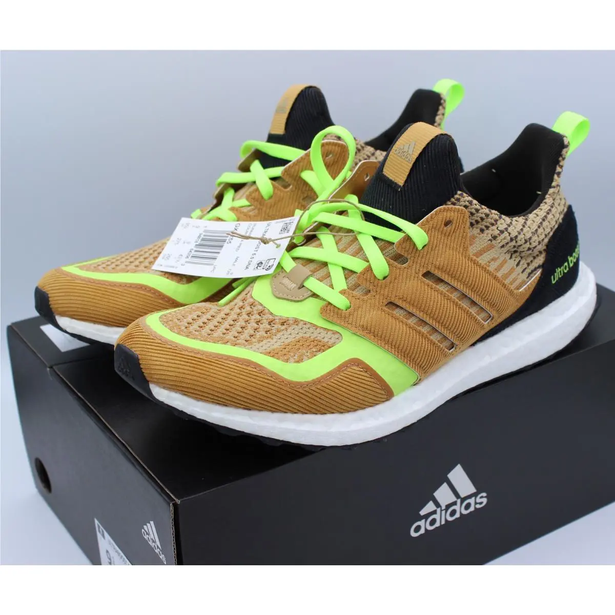 Adidas Ultraboost 5.0 Dna Mesa Tan Green Sneakers Men GX5255 Shoes