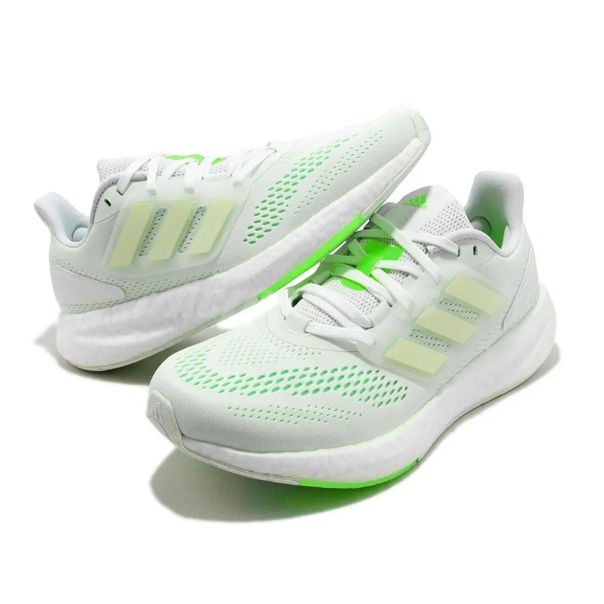 Adidas shoes - PUREBOOST 22 RUNNING SHOES - PUREBOOST RUNNING SHOES - GZ5175 - Cloud White / Cloud White / Beam Green 8