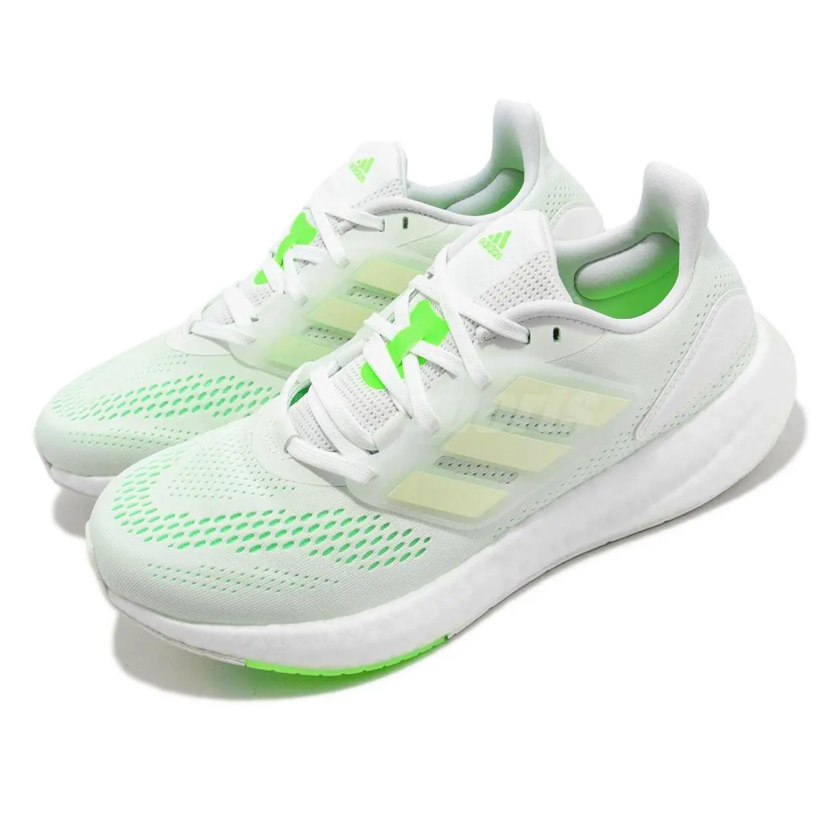Adidas shoes - PUREBOOST 22 RUNNING SHOES - PUREBOOST RUNNING SHOES - GZ5175 - Cloud White / Cloud White / Beam Green 12
