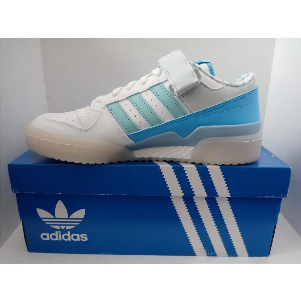 Adidas shoes - ADIDAS FORUM LOW - FORUM LOW - GZ0799 - WHITE/RUSH SKY-CLEAR AQUA 0