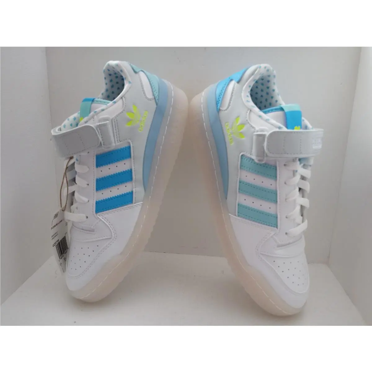 Adidas shoes - ADIDAS FORUM LOW - FORUM LOW - GZ0799 - WHITE/RUSH SKY-CLEAR AQUA 5