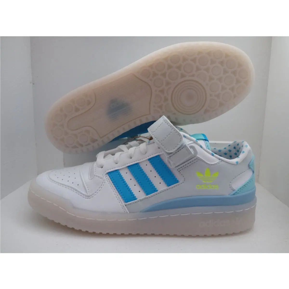 Adidas shoes - ADIDAS FORUM LOW - FORUM LOW - GZ0799 - WHITE/RUSH SKY-CLEAR AQUA 15