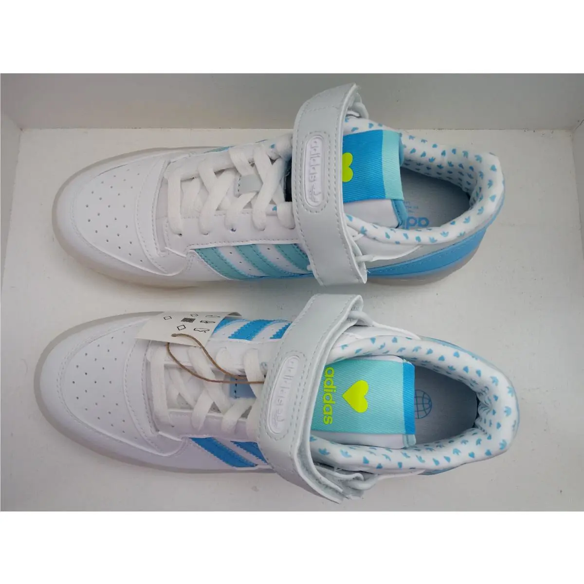 Adidas shoes - ADIDAS FORUM LOW - FORUM LOW - GZ0799 - WHITE/RUSH SKY-CLEAR AQUA 9