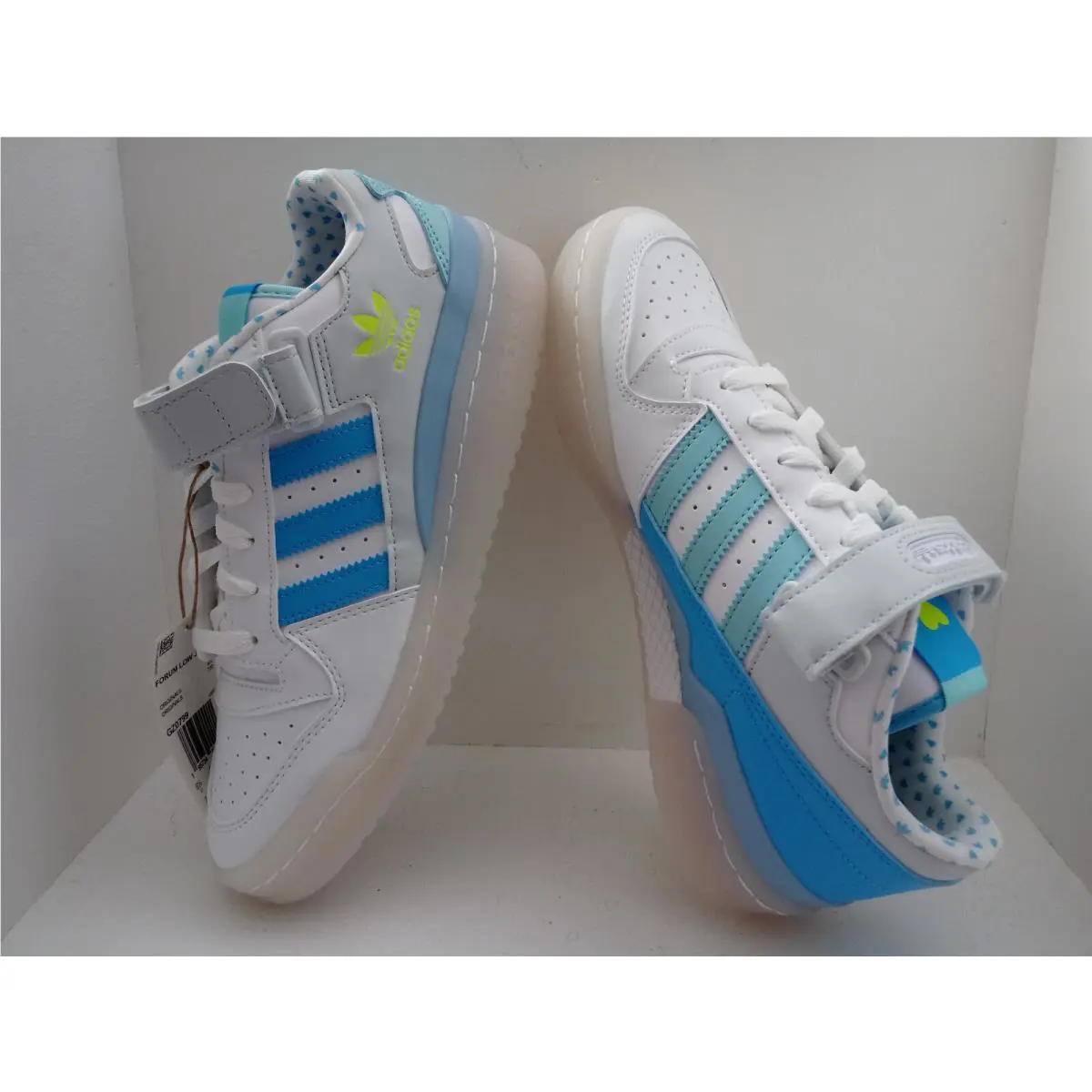 Adidas shoes - ADIDAS FORUM LOW - FORUM LOW - GZ0799 - WHITE/RUSH SKY-CLEAR AQUA 6