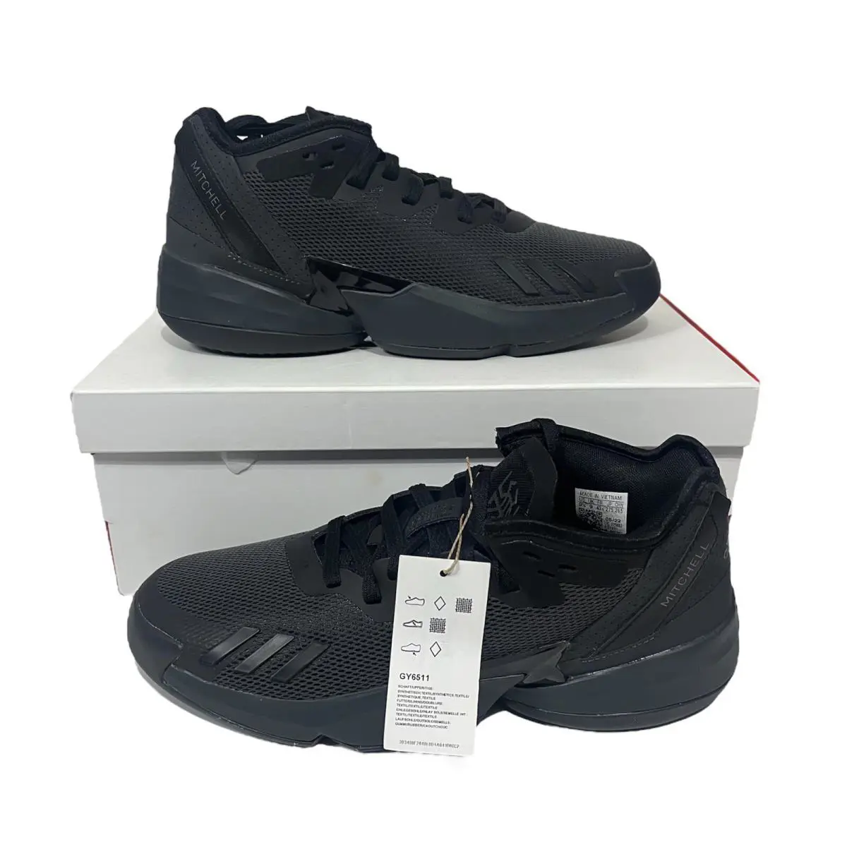 GY6511 Adidas D.o.n Issue 4 Core Black Men’s Basketball Shoes - Black