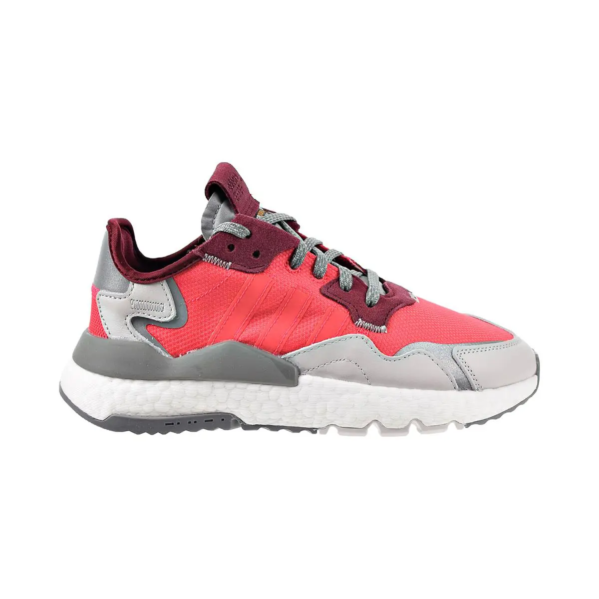 Adidas Nite Jogger Women`s Shoes Shock Red-grey One EE5912 - Shock Red-Grey One