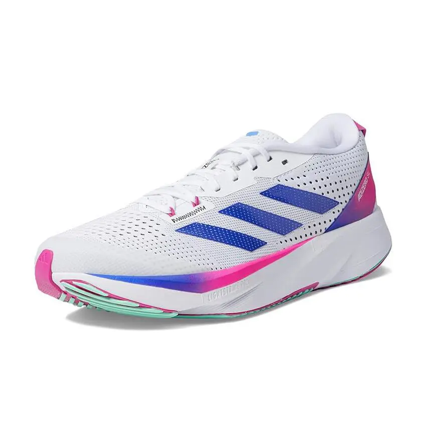 Adidas Adizero SL Running Men Sneakers Sz. 12 - Sz. 13 - White/Lucid Blue/Lucid Fuchsia