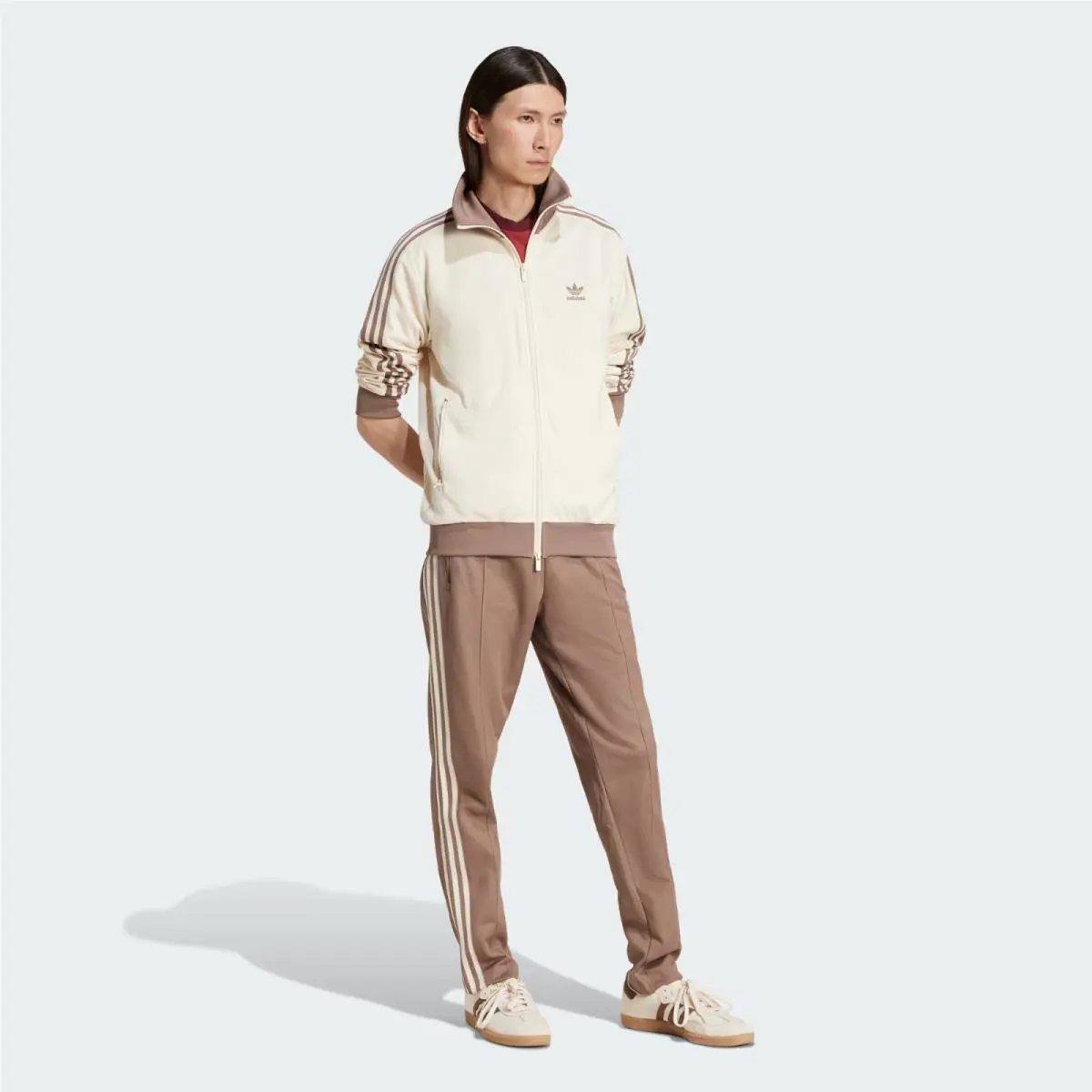 Adidas clothing - Originals Adicolor Classics Firebird - Originals Adicolor Classics Firebird - JP2522 - Wonder White / Trace Brown 1