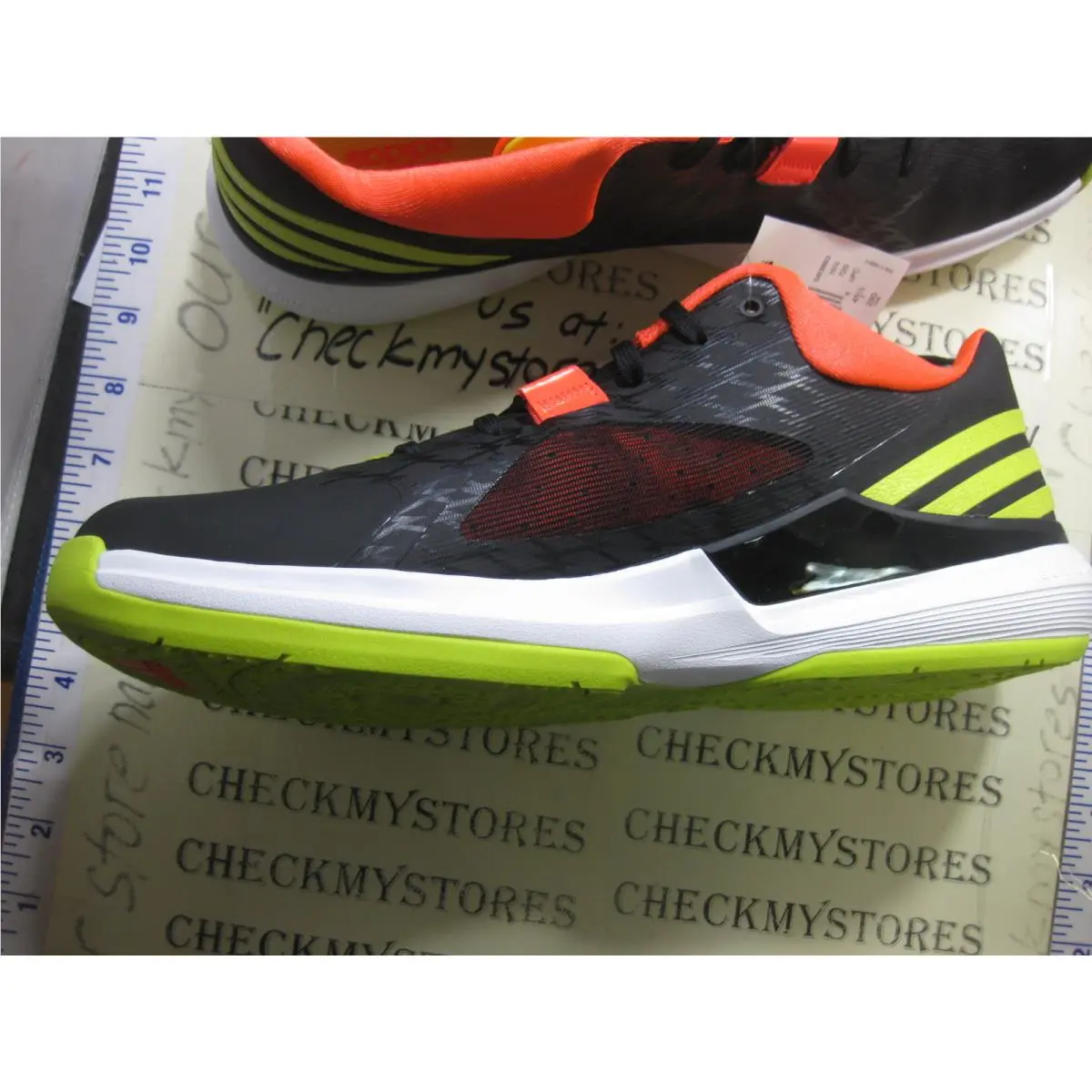 Adidas shoes - Multi-Color, S:: Black/Semi Solar Yellow/Solar Red 10
