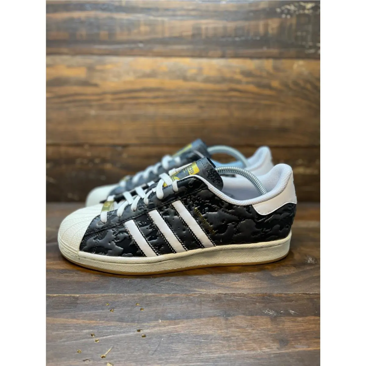 Adidas Superstar Mens Shoes Black/white/gum IF7903 Size