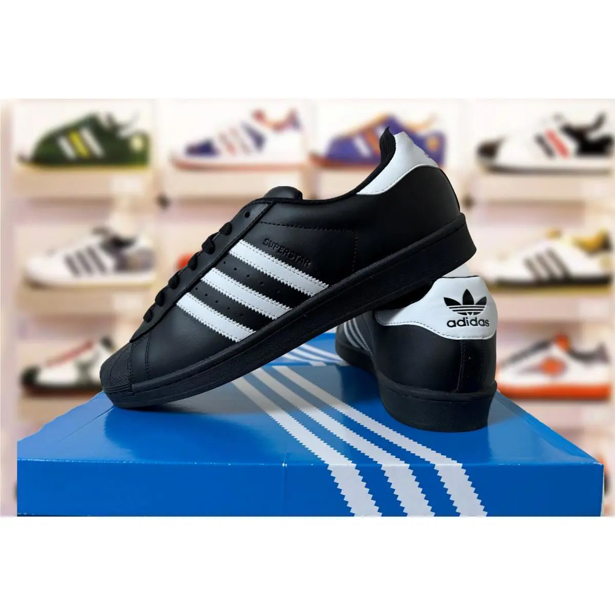 Adidas shoes - adidas Superstar Foundation - Superstar Foundation - B27140 - Black/White 9