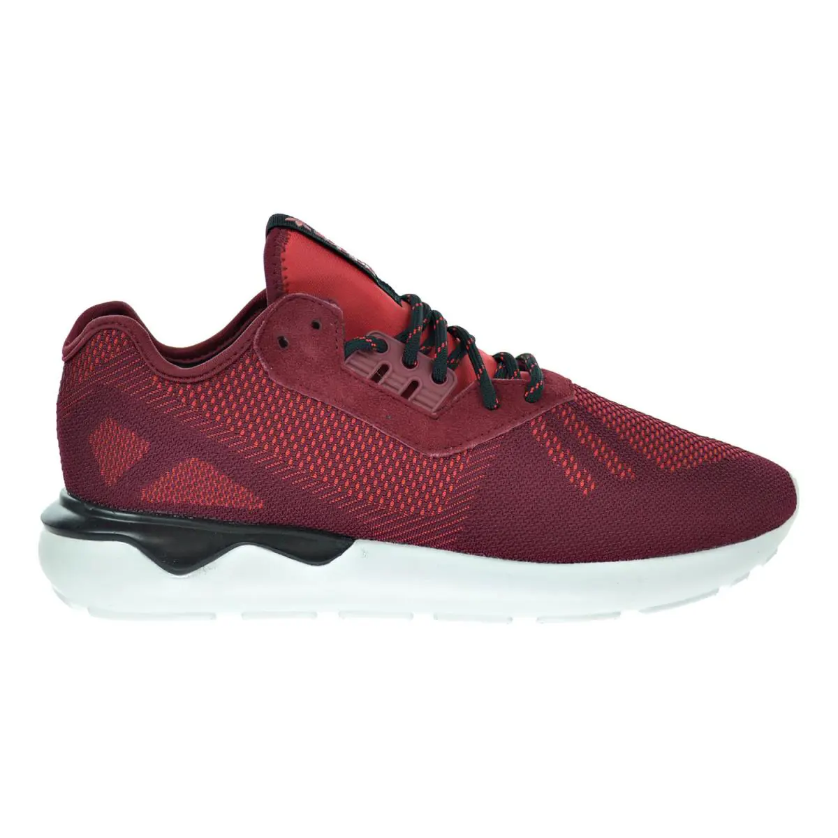 Adidas Tubular Runner Weave Men`s Shoes Collegiate Burgundy-black s74812 - Collegiate Burgundy/Black