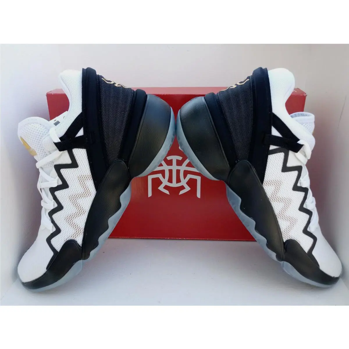 Adidas shoes - D.O.N. ISSUE 2 - ISSUE - FU7384 - WHITE/BLACK-GOLD 3
