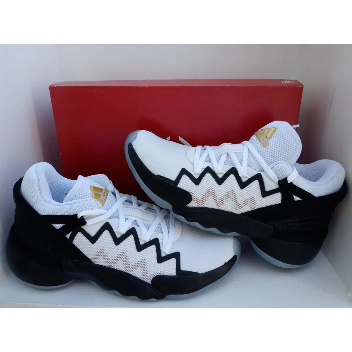Adidas shoes - D.O.N. ISSUE 2 - ISSUE - FU7384 - WHITE/BLACK-GOLD 1