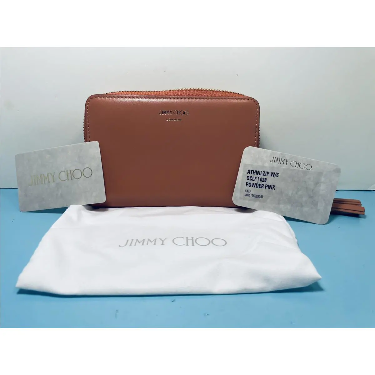 Jimmy Choo - Athini Zip W/s - Oclf / 028 - Powder Pink - Leather Wallet