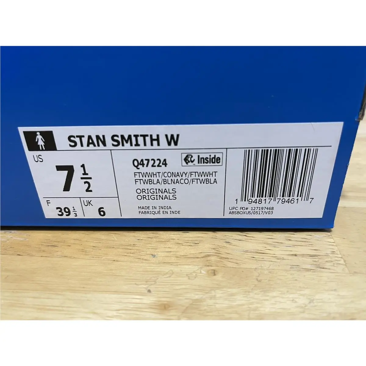 Adidas shoes - Q47224 - Q47224 - Cloud White / Collegiate Navy / Cloud White (UPC: 194817794600) 3