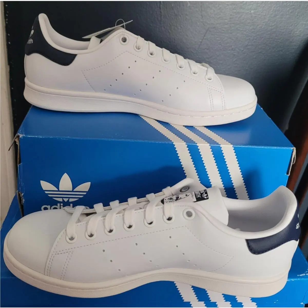 Adidas shoes - Q47224 - Q47224 - Cloud White / Collegiate Navy / Cloud White (UPC: 194817794600) 2