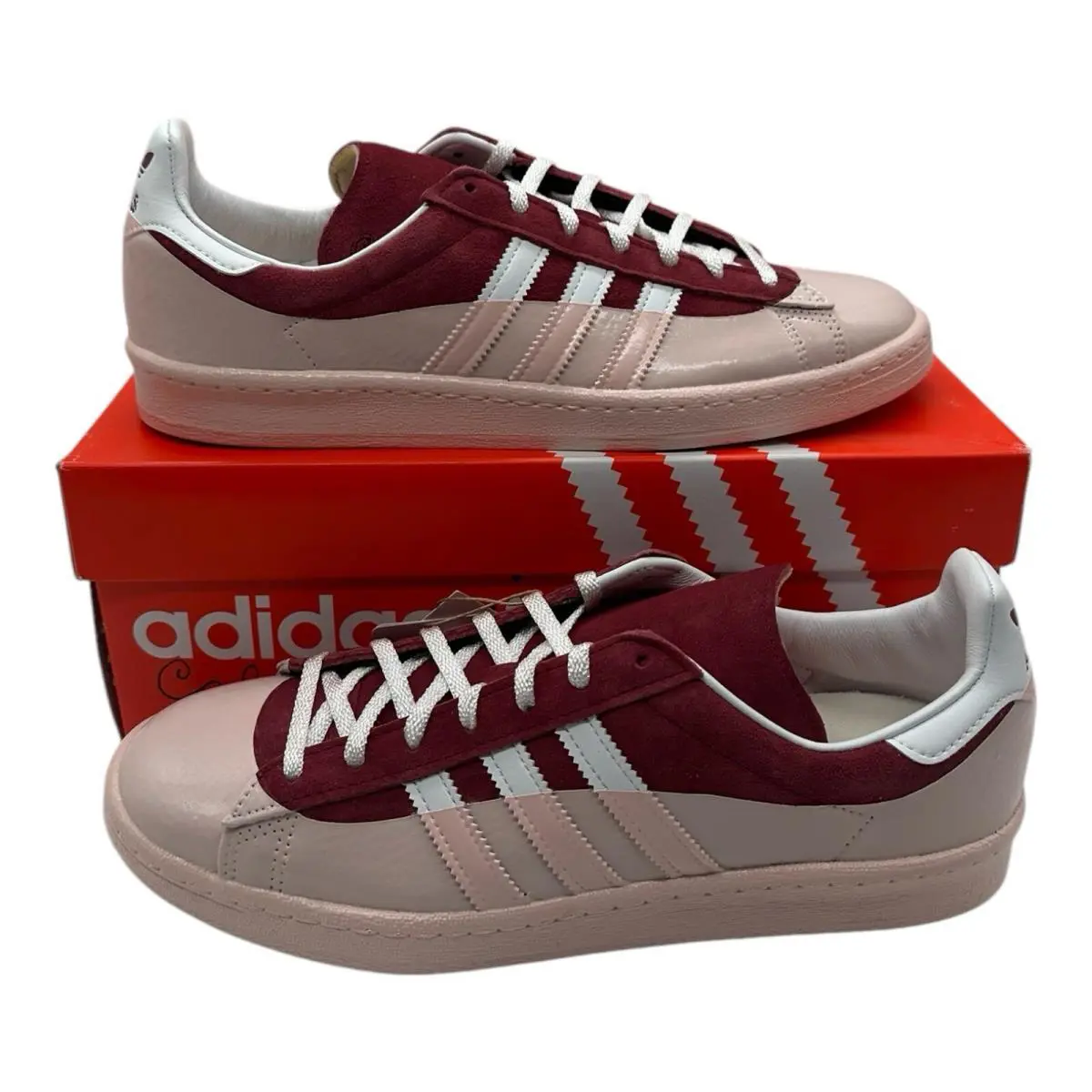 Adidas x Cali Dewitt Campus 80s Shoes Men`s 11.5 Burgundy White Sneakers IG3138