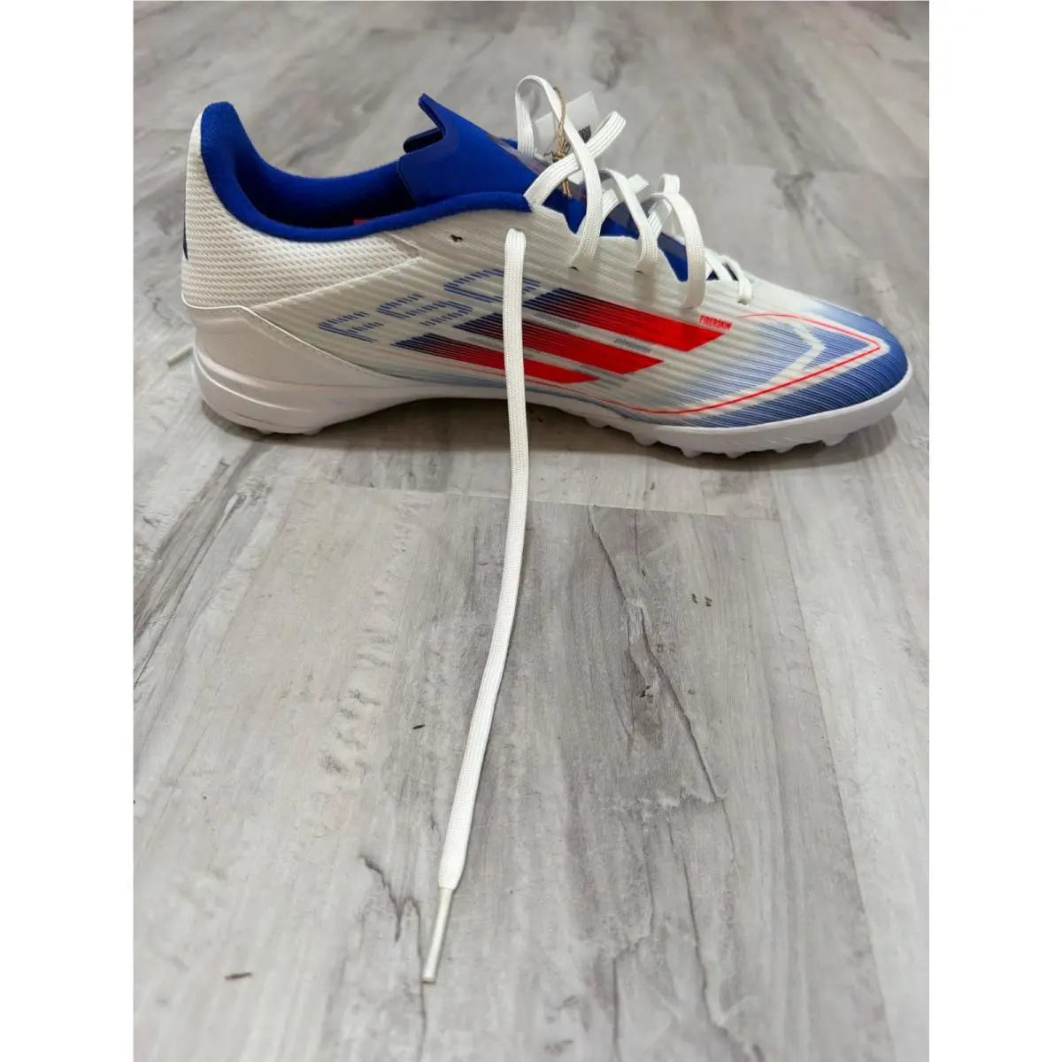 Adidas shoes - F50 LEAGUE TF - LEAGUE - IF1343 - Footwear White/Solar Red/Lucid Blue (UPC: 196478608487) 1