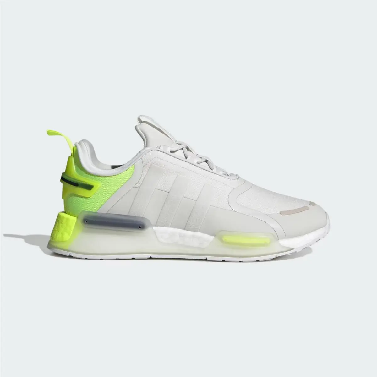 Adidas Nmd R1 V3 Casual Shoes White / Grey / Yellow Sz 8 GY7356