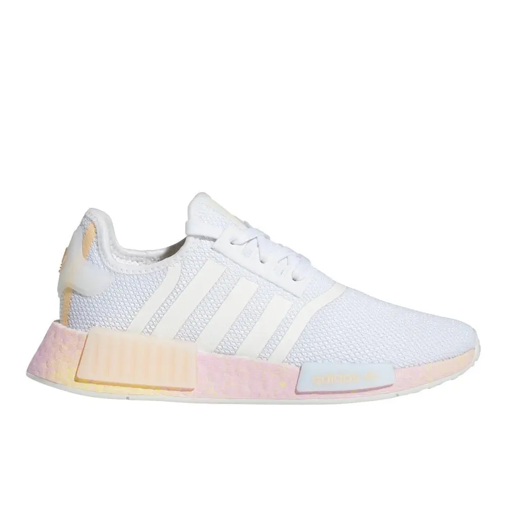 Adidas Nmd R1 Women`s Size 7.5 Running Shoes White Pink Athletic Sneakers