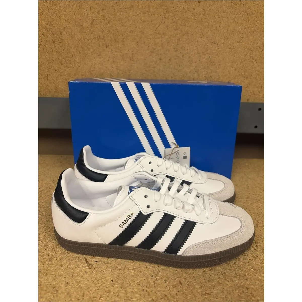 Adidas Samba OG Cloud White Core Black GS IE3675 Size 3.5
