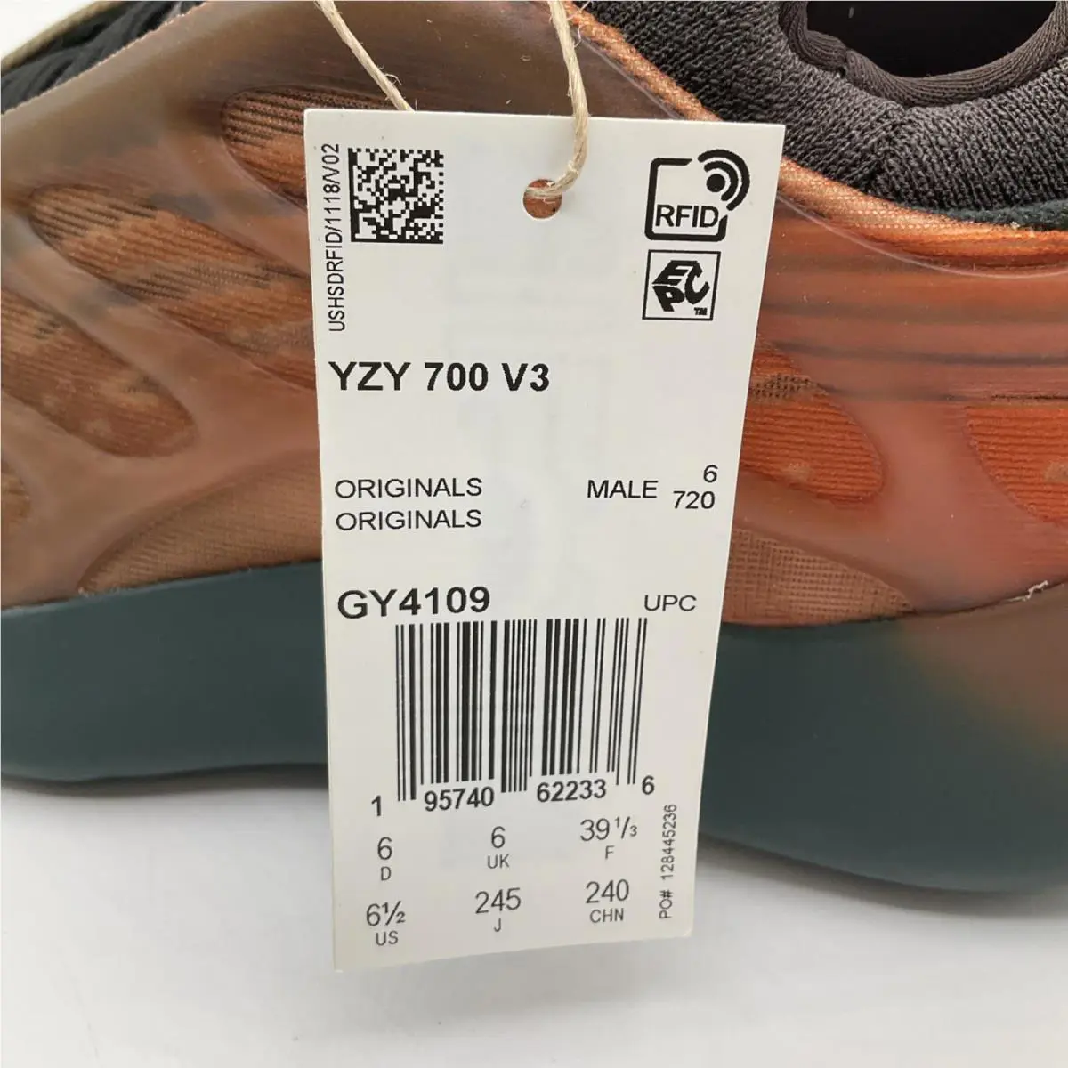 Adidas shoes - adidas Yeezy 700 V3 - Yeezy - GY4109 - Orange 2