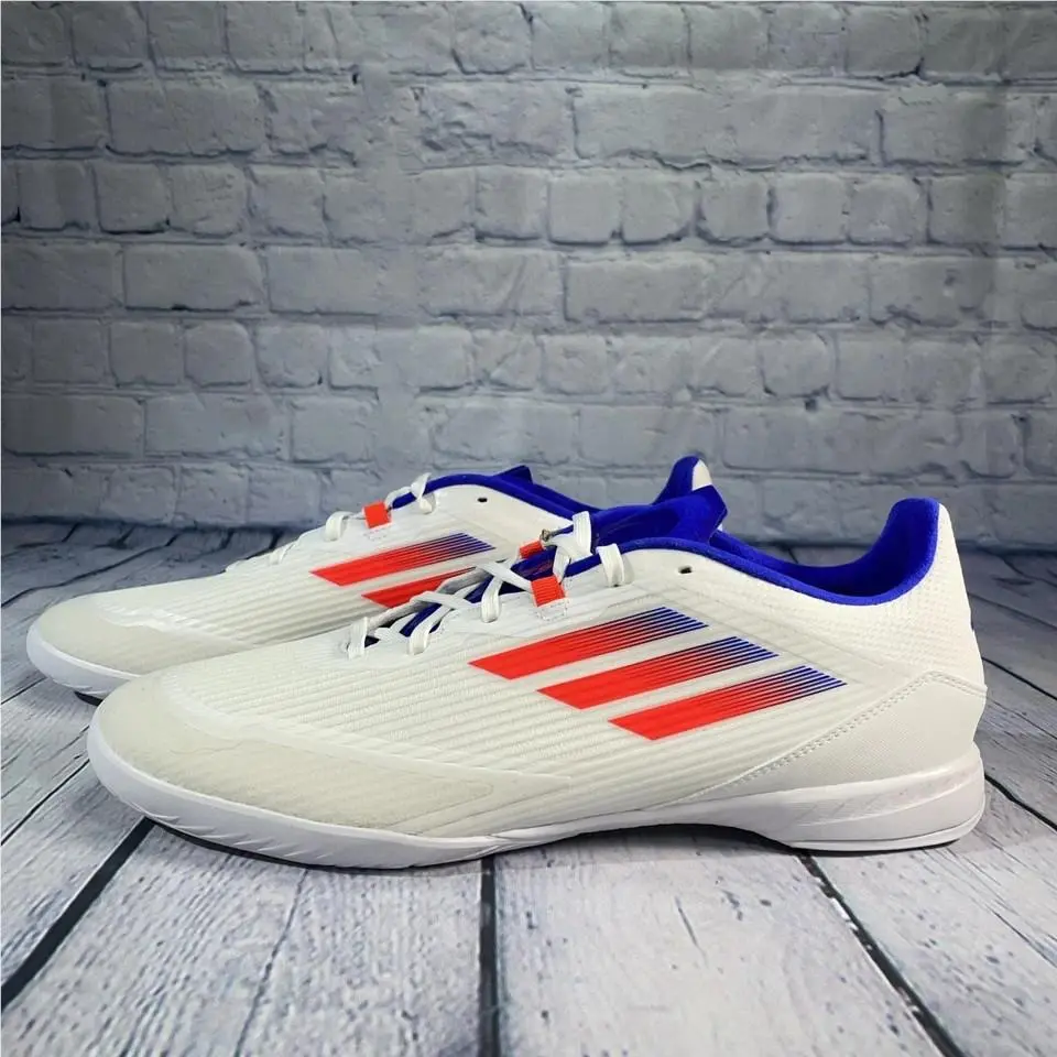 Adidas F50 League Indoor Soccer Shoes White Solar Red Blue IF1395 Men`s Size 11