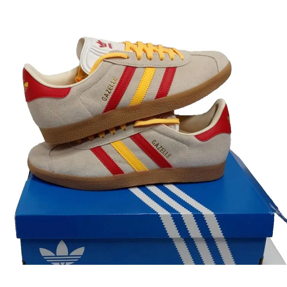 Adidas Gazelle `white Spark Scarlet` Sneakers / IE9125 / Women`s Size 10.5