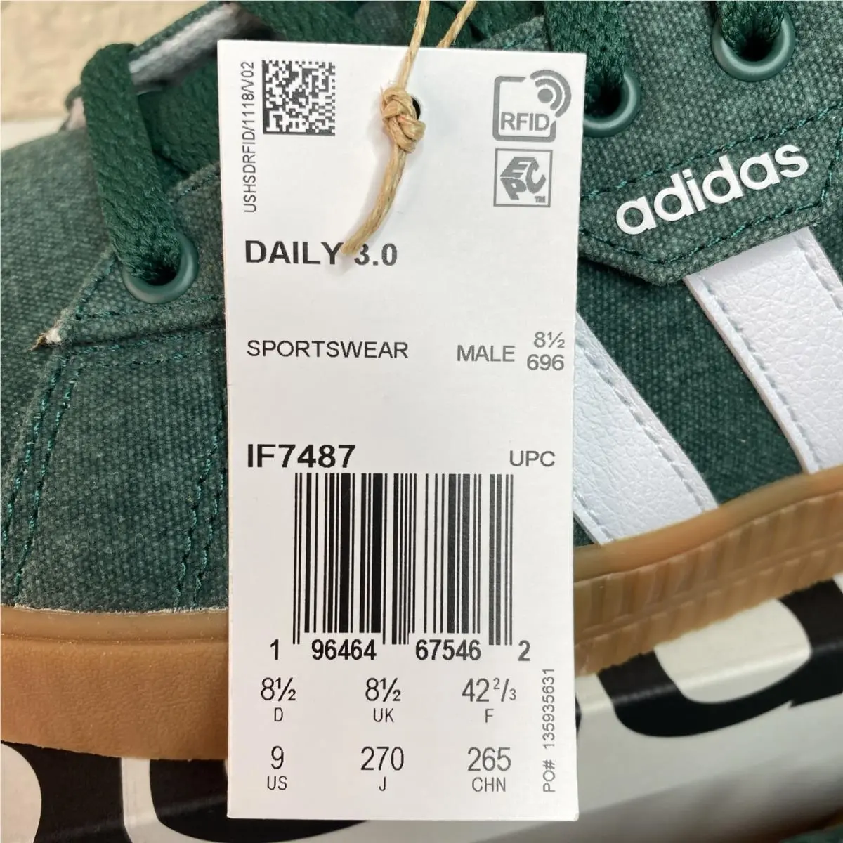 Adidas shoes - adidas Daily 3.0 - Daily - IF7487 - Green (UPC: 0196464675462) 1