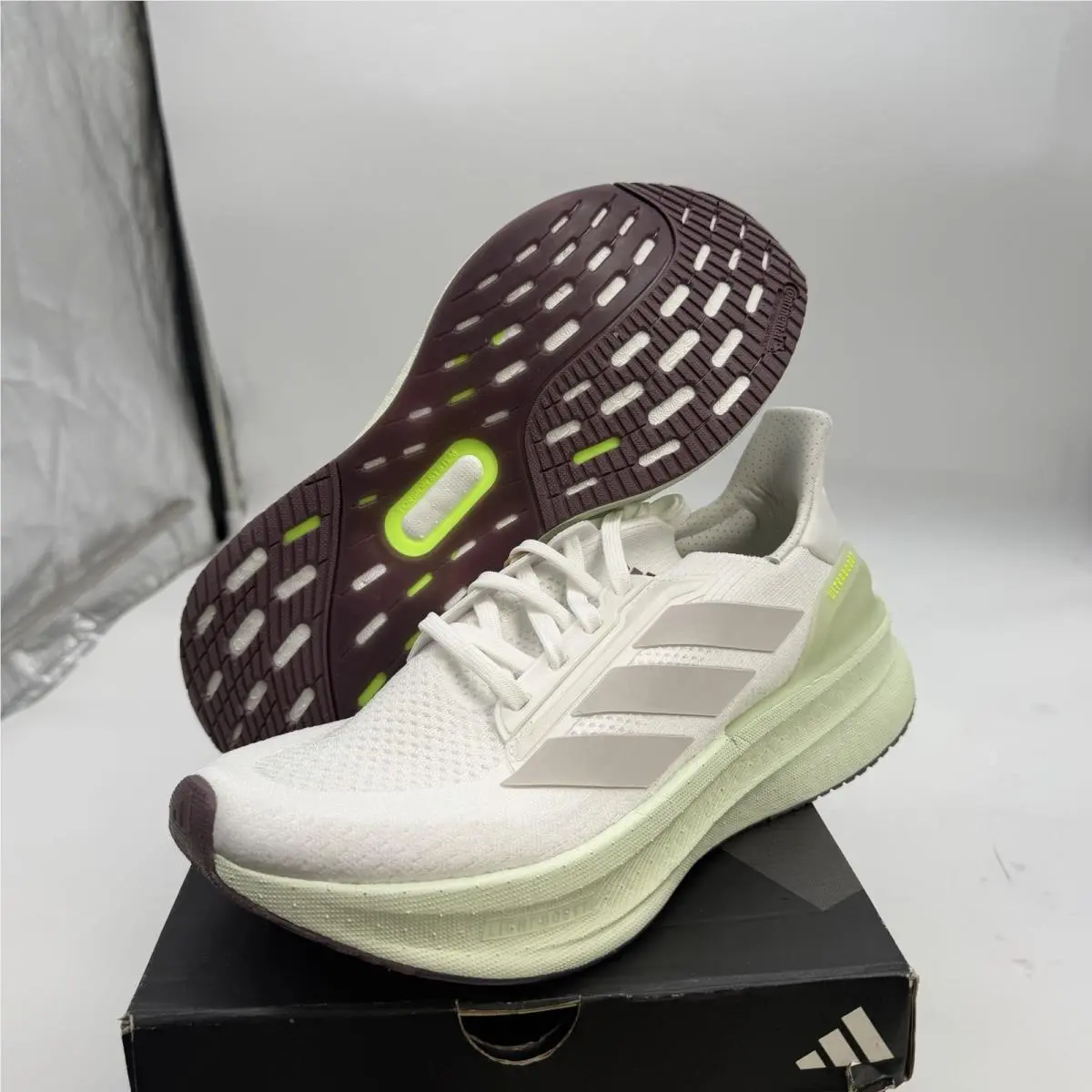Adidas Ultraboost 5X Women`s Multi Sizes White Linen Green Shoes JH7254 Nby