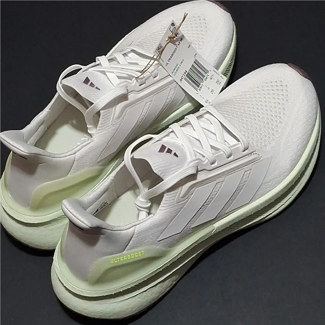 Adidas Ultraboost 5X W White Linen Green Running Shoes JH7254 Women`s Size 8.5