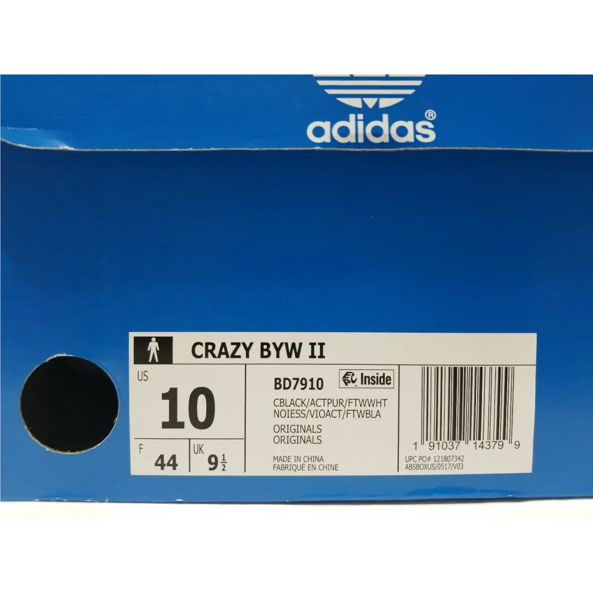 Adidas shoes - adidas Crazy BYW - Crazy BYW - BD7910 - Multicolor, Manufacturer: Core Black/Active Purple/Cloud White (UPC: 191037143799) 9