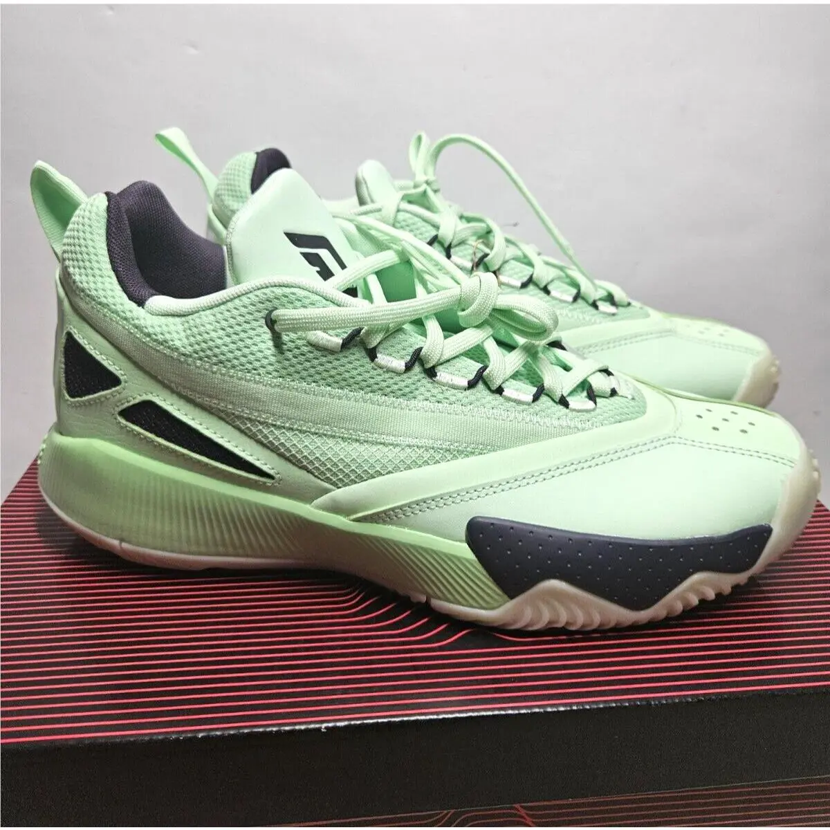 Size 9 Men’s 10 Women’s -  Dame Certified 2.0 Semi Green Spark Shoes by Adidas