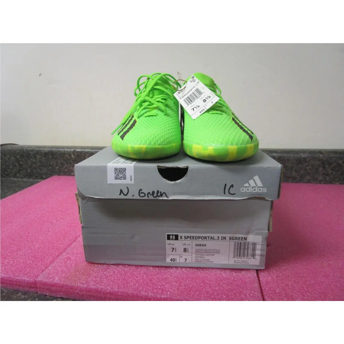 Adidas X Speedportal.3 IN GW8464 Soccer Shoes Solar Green Size 6.5US / 7.5US