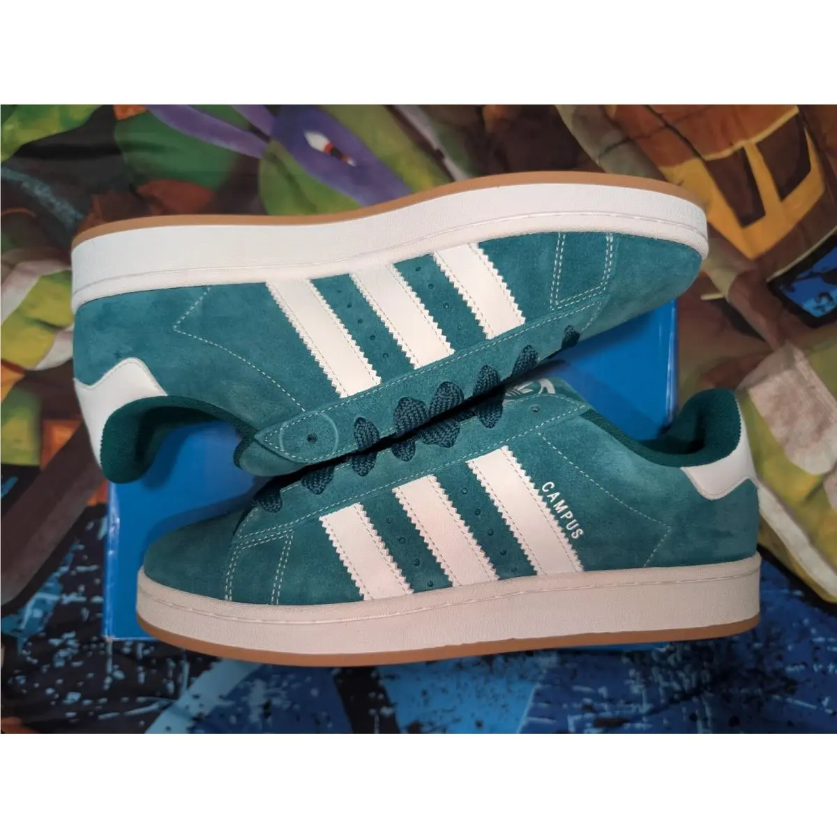 Adidas Men’s Campus 00s Originals Size 11 Teal Green White ID1437