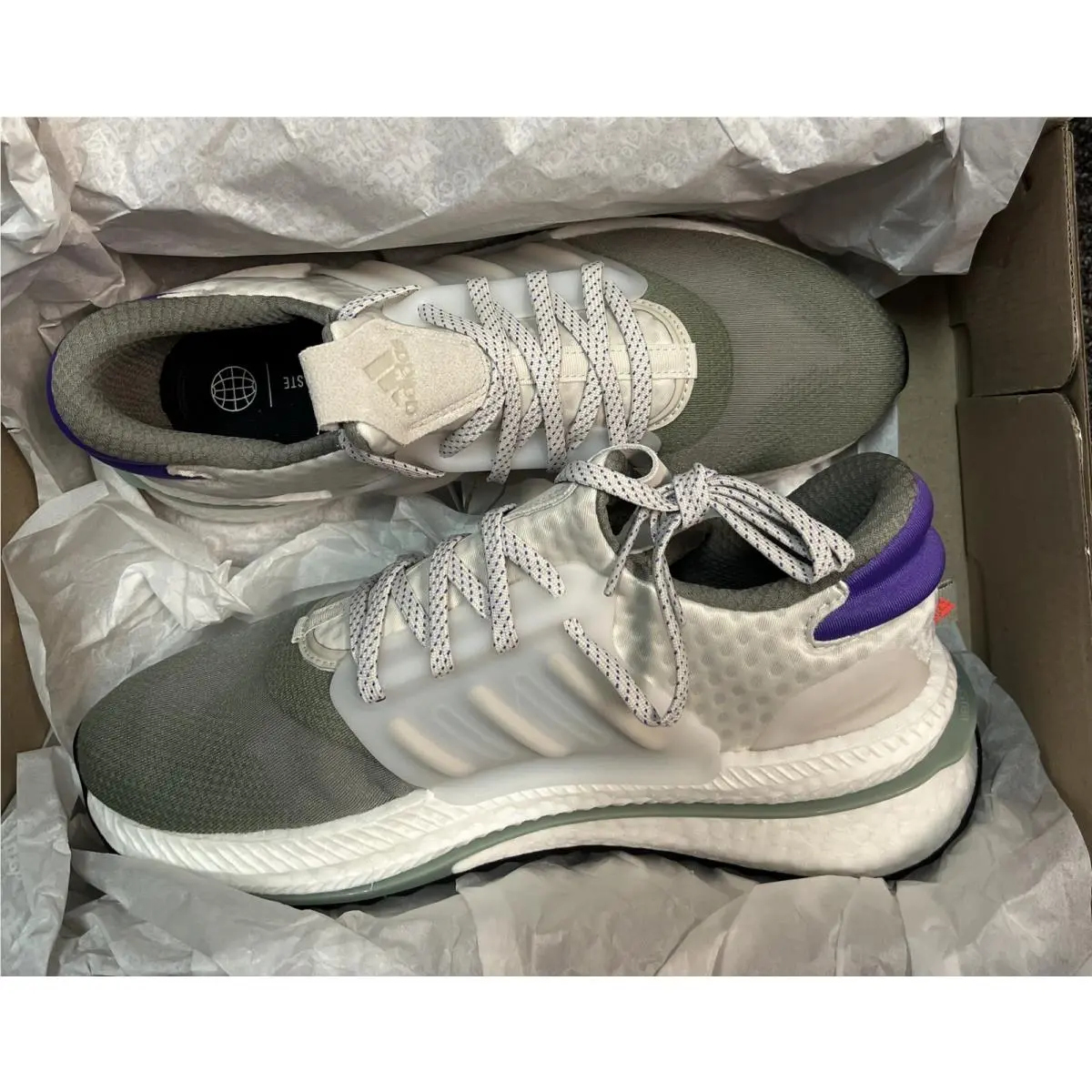 Adidas shoes - adidas X_PLRBOOST - HP3129 - Silver Pebble, Aluminium, Purple Rush 0