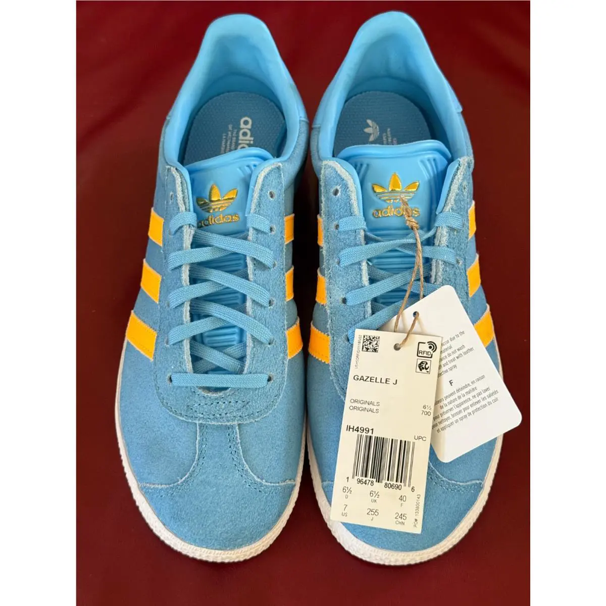 Adidas shoes - adidas Gazelle J - Gazelle - IH4991 - Semi Blue Burst/Spark/White (UPC: 196478806906) 3