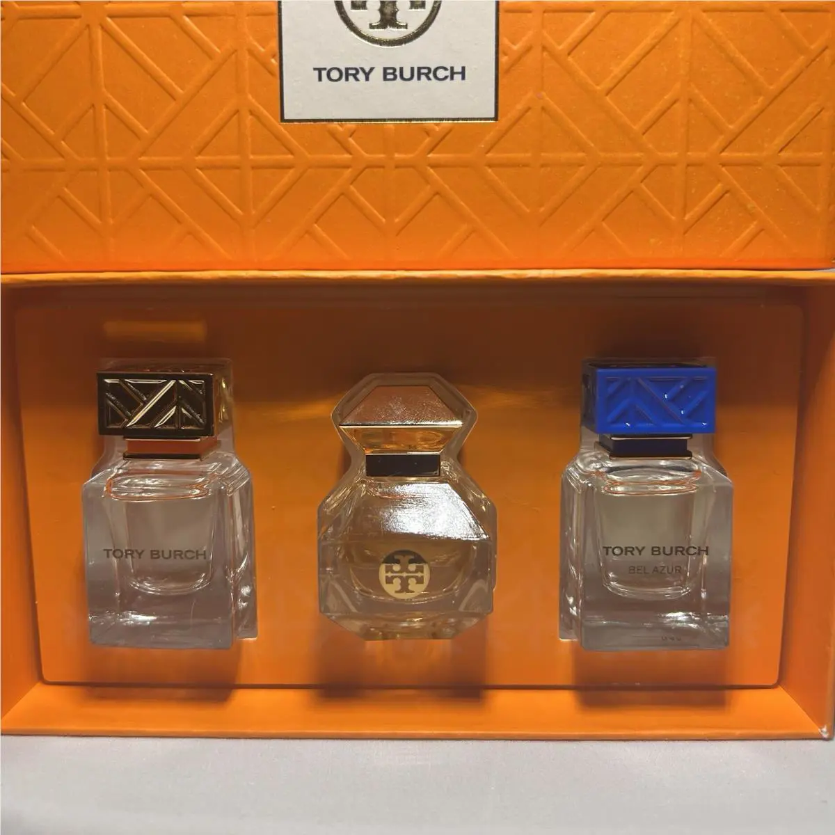 Tory Burch Deluxe Mini Coffret: Signature Edp Love Relentlessly Bel Azur 7mL x 3