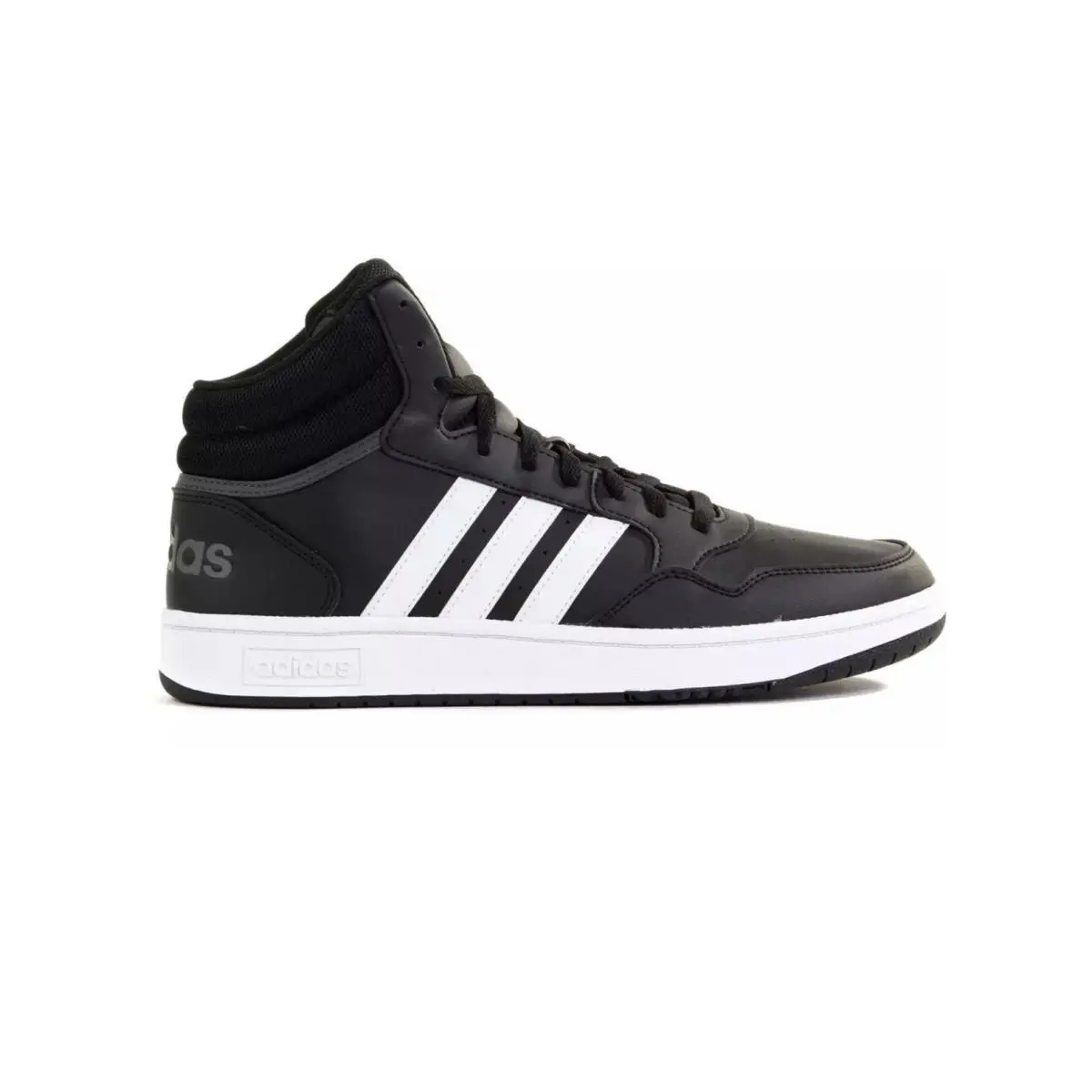Men`s Adidas Hoops 3.0 Mid Black White Basketball Shoes / GW3020 / Size 12 - Black