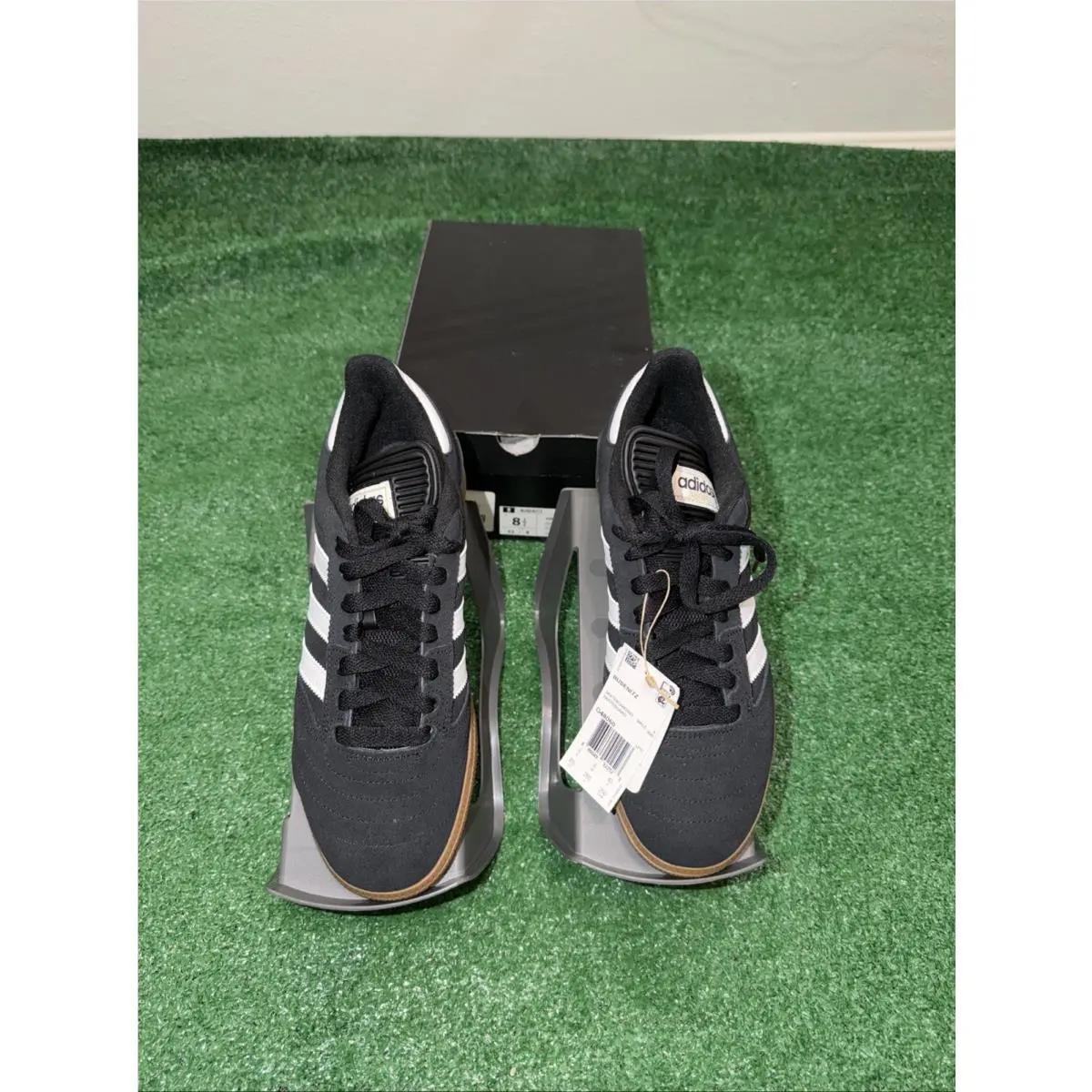 Men`s Busenitz Pro Athletic Shoes Black White Size 8.5 by Adidas