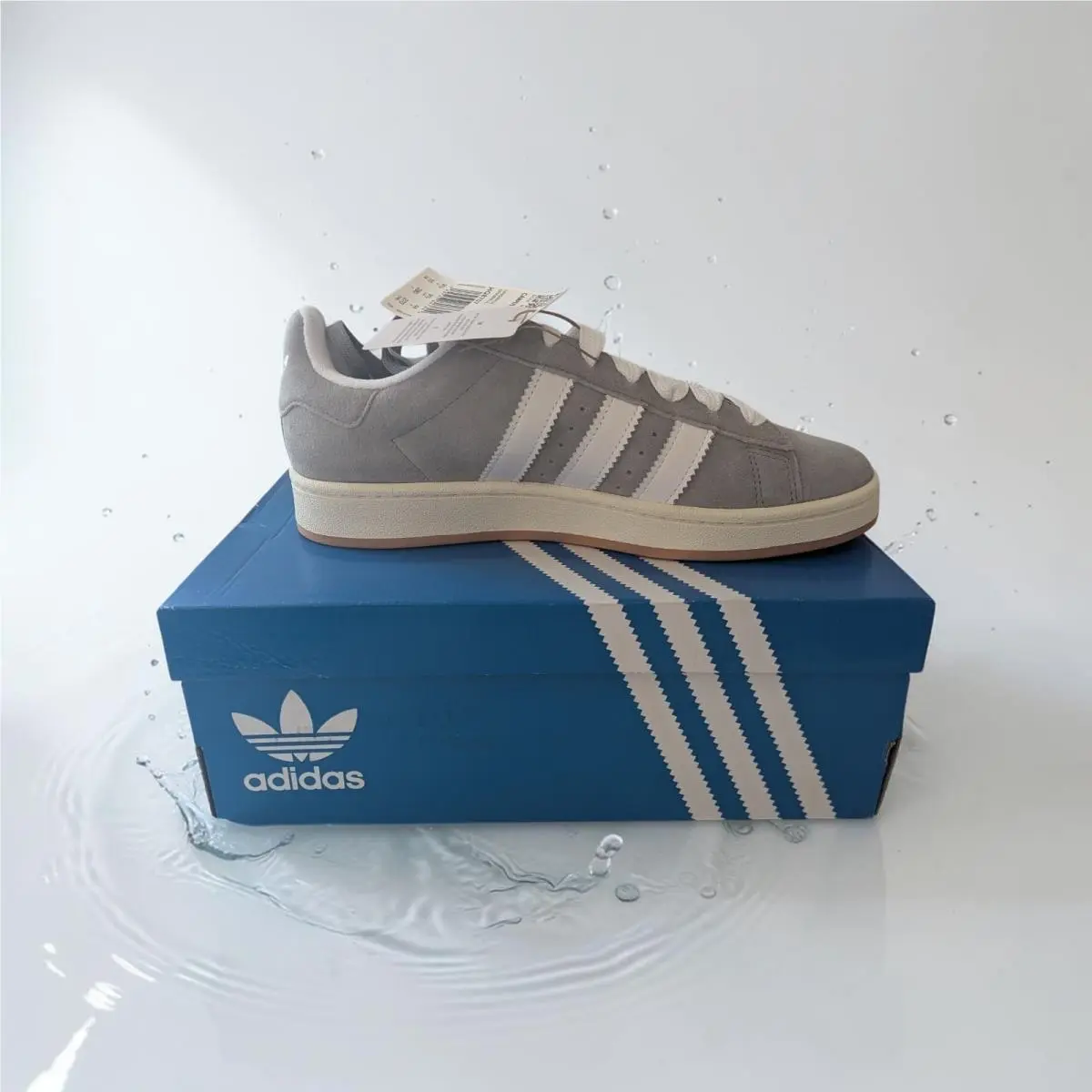 Adidas Campus 00s Men`s Size 10 Gray White Suede Casual Lifestyle Sneakers