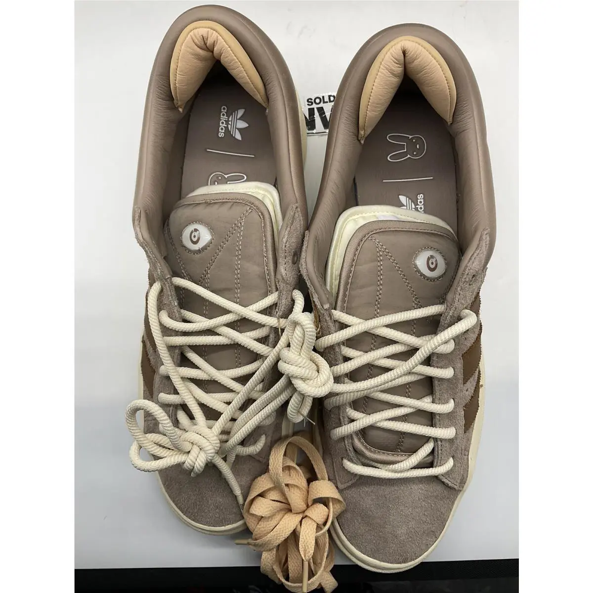 Adidas shoes - Adidas Bad Bunny Campus ID2529 - ID2529 - Sand Beige/Brown/Cream White (UPC: 196463183296) 4