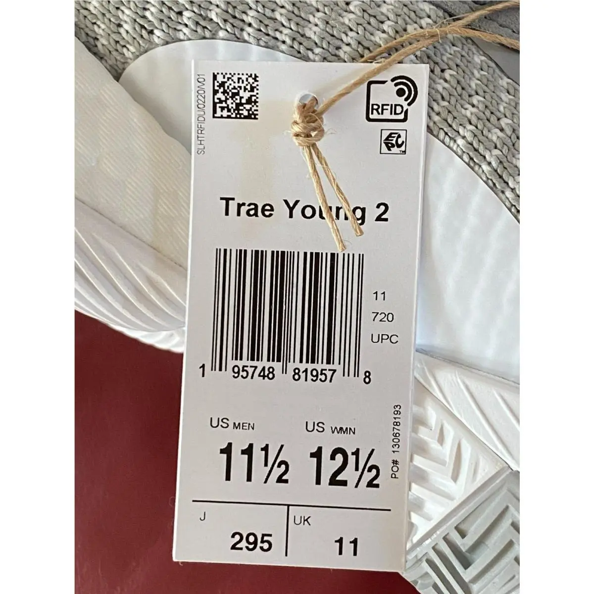 Adidas shoes - adidas Trae Young 2 - Trae Young - H03842 - WHITE/GRAY (UPC: 195748819578) 4