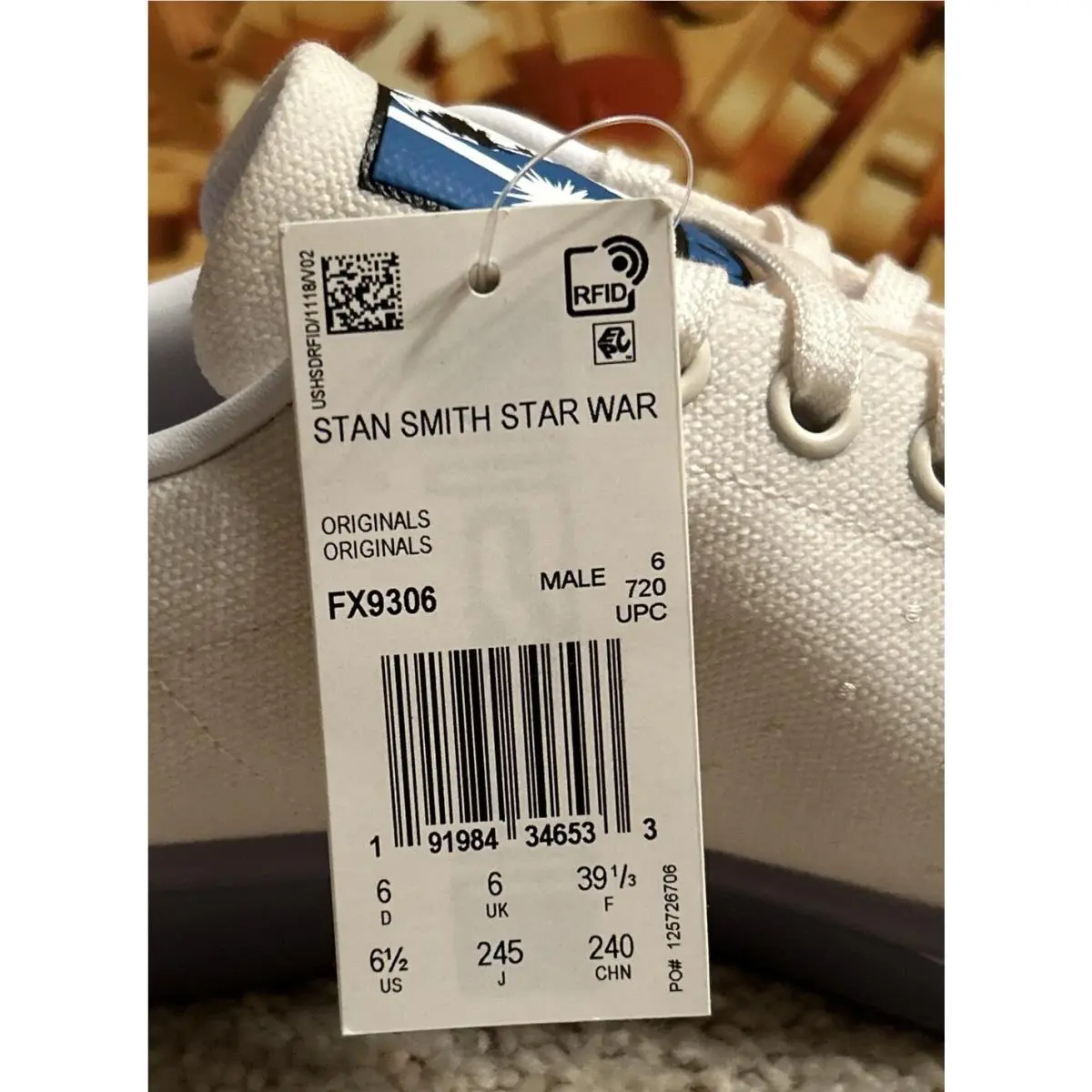Adidas shoes - adidas Originals - Originals - FX9306 - White/Blue, Manufacturer: Chalk White/Cloud White/Bright Blue 8