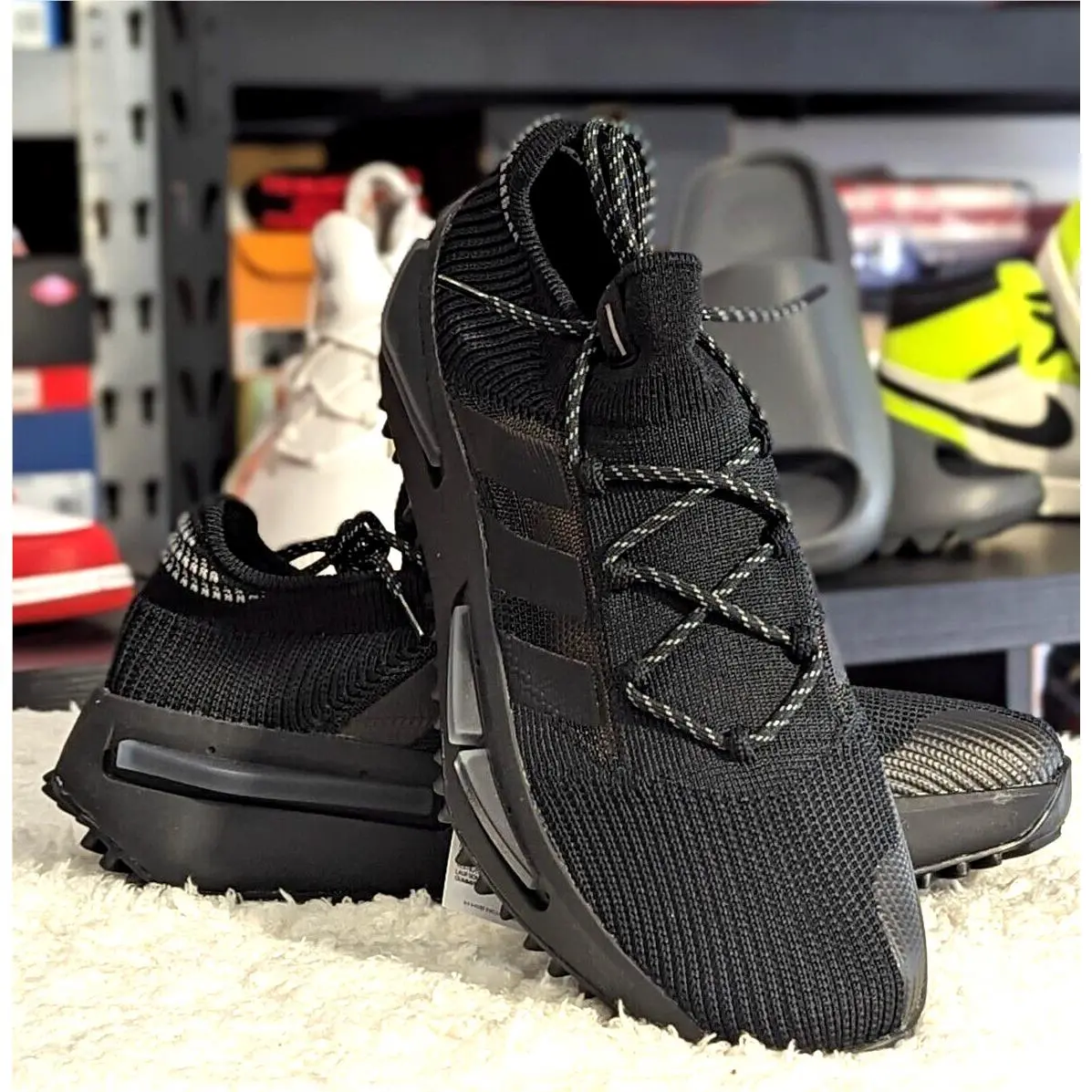 Adidas Originals NMD_S1 FZ6381 Triple Black Core Black Grey Men`s. Size 11