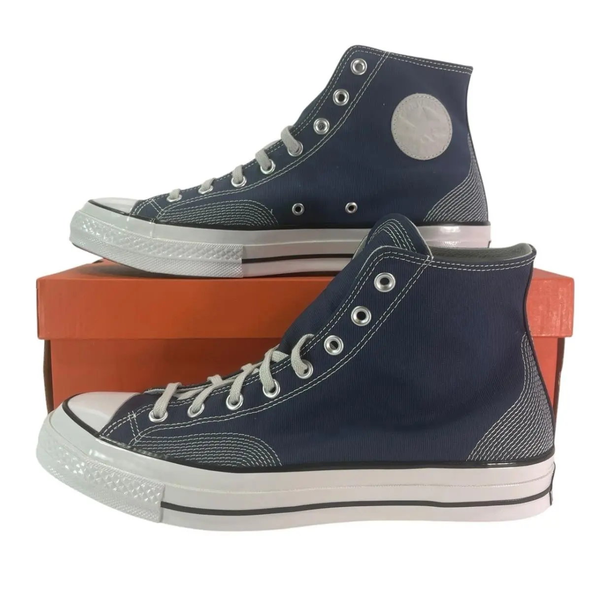 Converse Chuck Taylor 70 Hi Navy Blue Fossilized Sneaker A07434C Men`s 11.5 - Blue