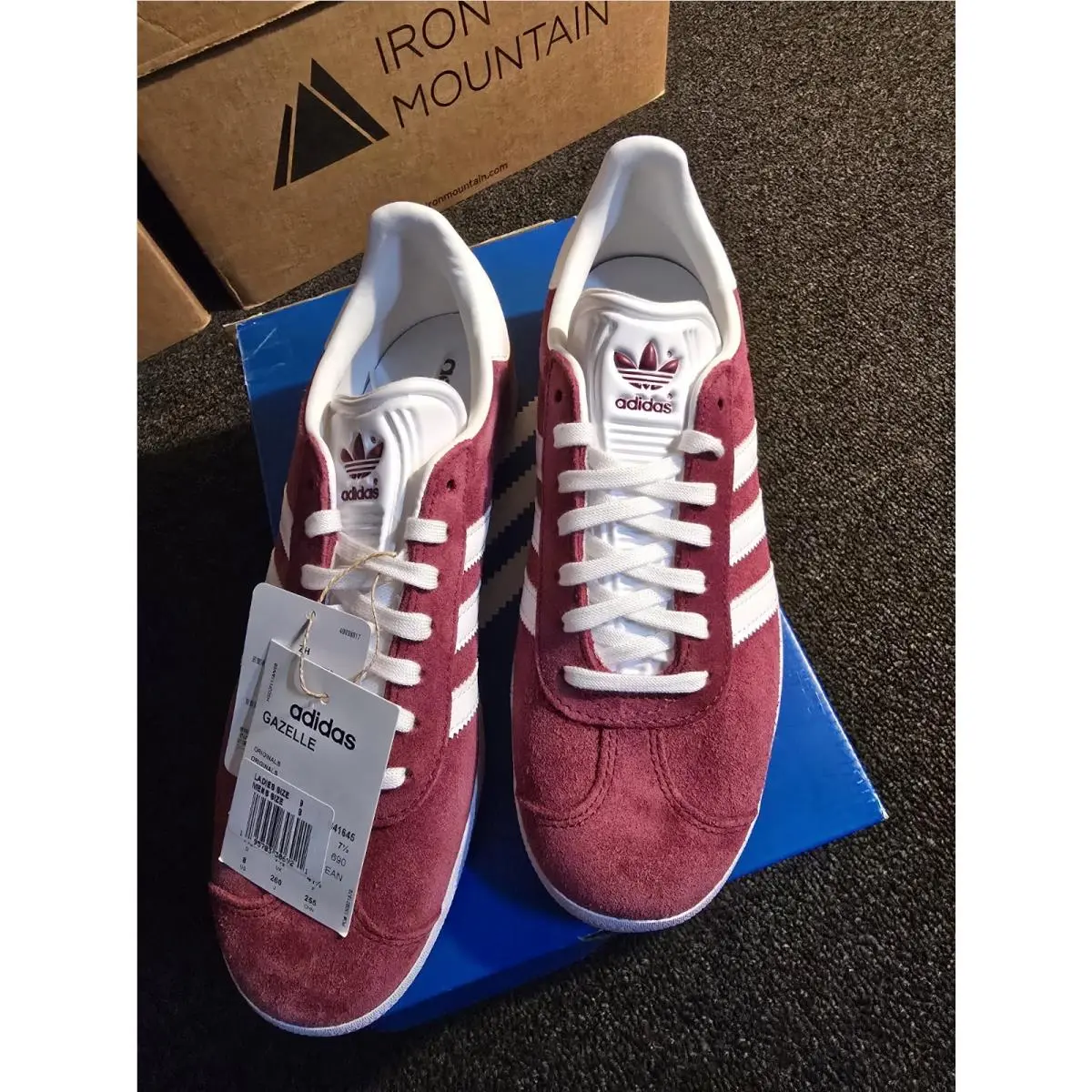 - Gazelle Sneaker US 8 Mens- Collegiate Burgundy by Adidas