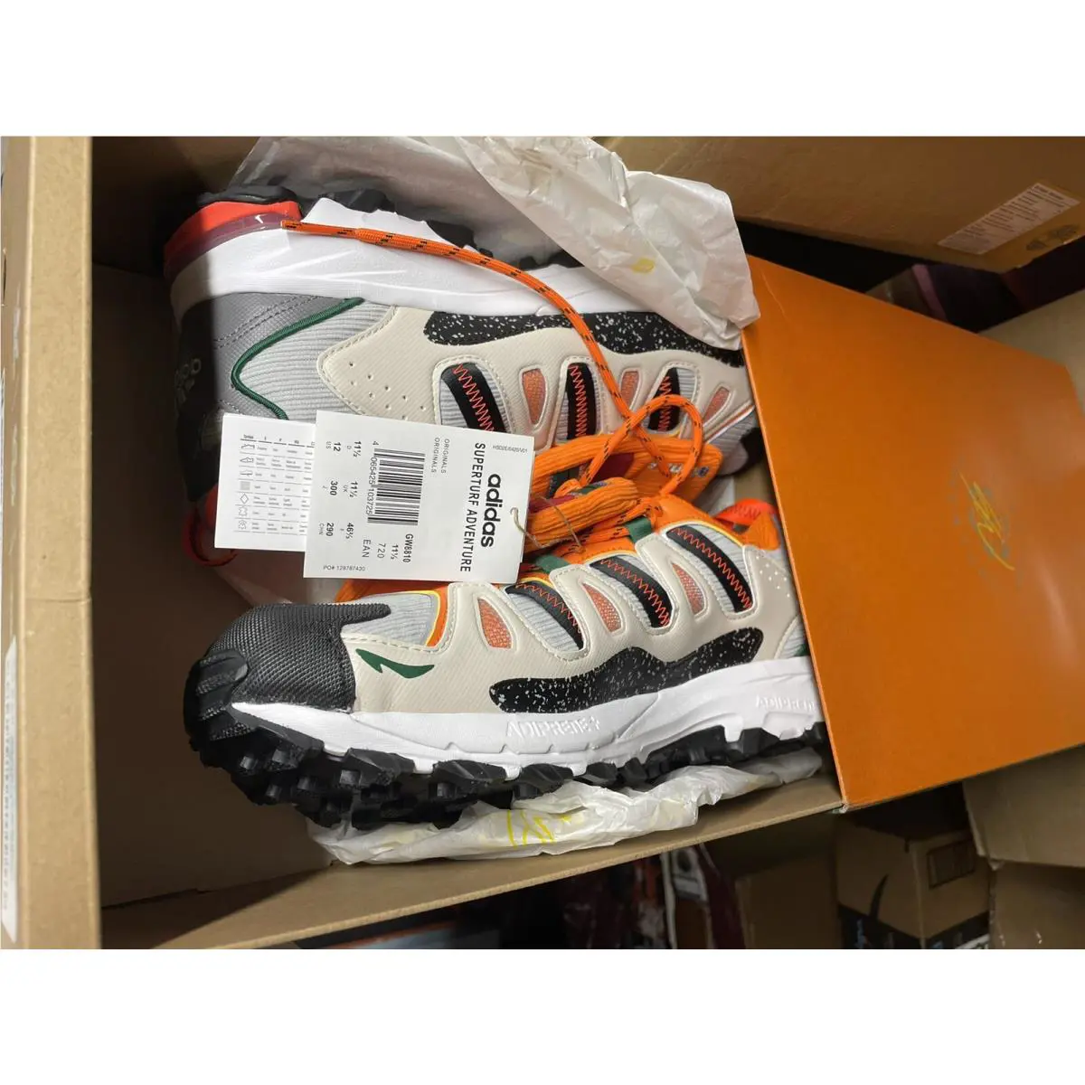 Adidas shoes - Adidas Sean Wotherspoon Superturf Adventure - GW8810 - Orange, White, Black 4