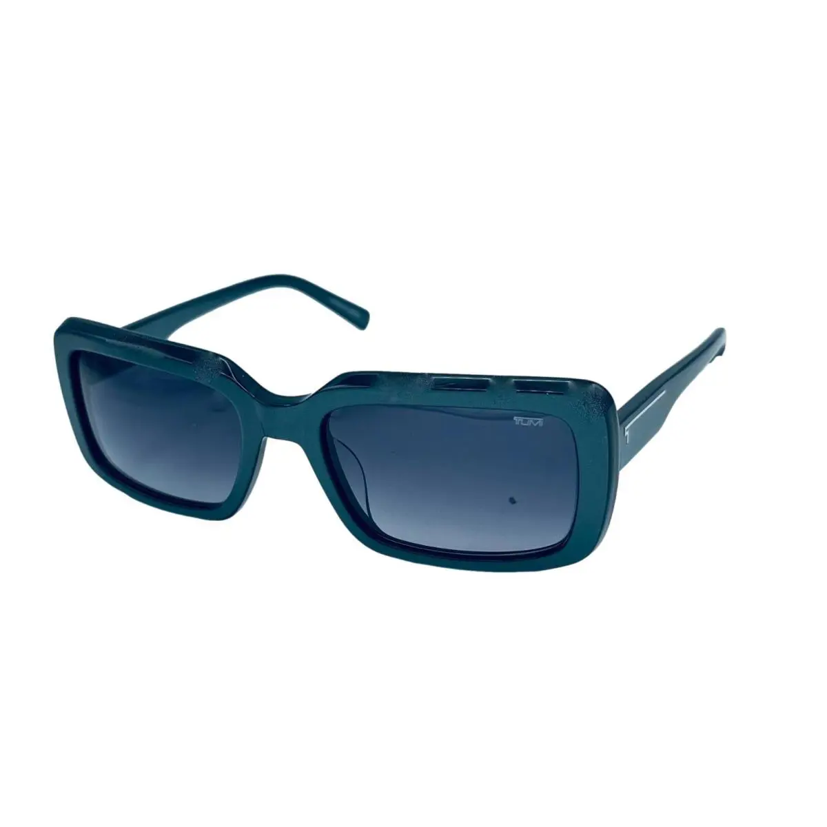Mens Teal Rectangle Mens Plastic Sunglass Gradient Lens Stu 002 06U9 by Tumi